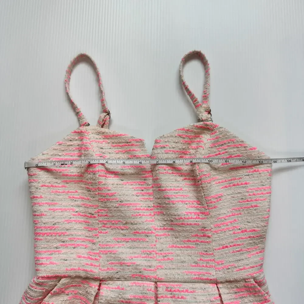 Anthropologie Moulinette Soeurs Pink Tweed Dress Women’s 0 Barbiecore Coquette - Picture 11 of 16
